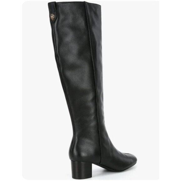 Kurt Geiger Size 9.5 heel boot women's black leather Elmer knee High eagle 40.5 - Picture 1 of 16